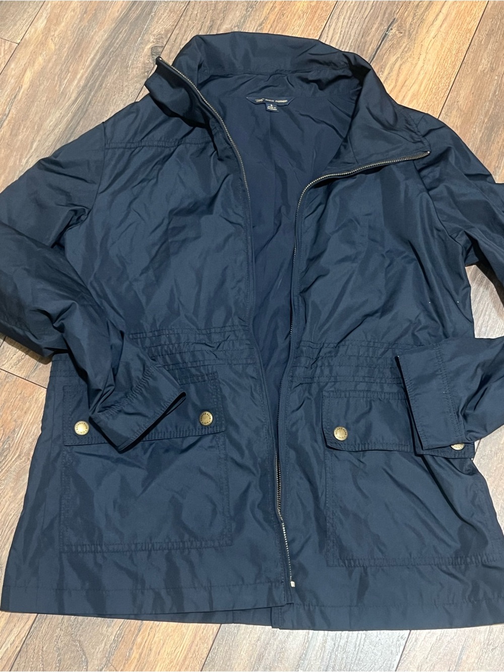 Brooks brothers 346 Women's Navy Lightweight Zip-Front Jacket